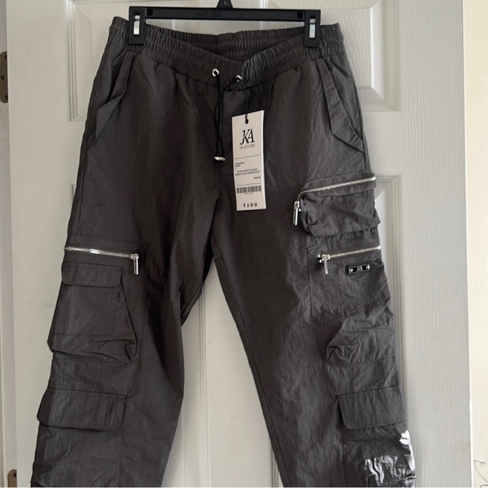 Charcoal Grey Cargo Pants